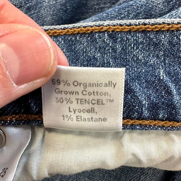 Reformation Liza High Rise Straight Cropped Jeans Laguna Size 25 - Picture 11 of 16